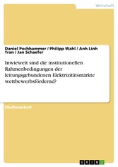 Inwieweit sind die institutionellen Rahmenbedingungen der leitungsgebundenen Elektrizitätsmärkte wettbewerbsfördernd?