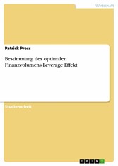 Bestimmung des optimalen Finanzvolumens-Leverage Effekt