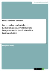 Du verstehst mich nicht... : Kommunikationsprobleme und Lernprozesse in interkulturellen Partnerschaften