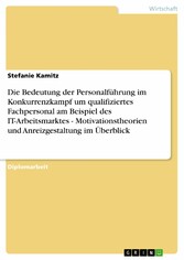 Die Bedeutung der Personalführung im Konkurrenzkampf um qualifiziertes Fachpersonal am Beispiel des IT-Arbeitsmarktes - Motivationstheorien und Anreizgestaltung im Überblick