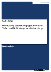 Entwicklung einer Homepage für die Firma 'Rabe' und Einbindung eines Online-Shops