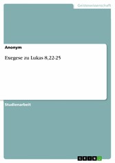 Exegese zu Lukas 8,22-25