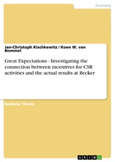 Great Expectations - Investigating the connection between incentives for CSR activities and the actual results at Becker