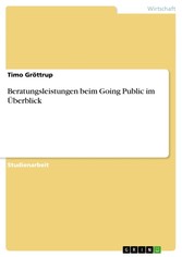 Beratungsleistungen beim Going Public im Überblick